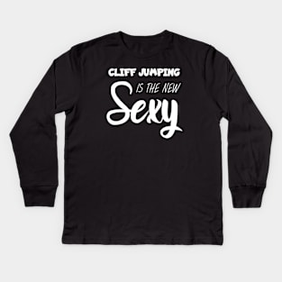 Cliff jumping Kids Long Sleeve T-Shirt